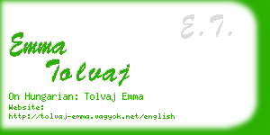 emma tolvaj business card